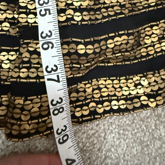 Vintage Cache Black Halter Dress with Gold Details - size 6 - NWT - Picture 6 of 15